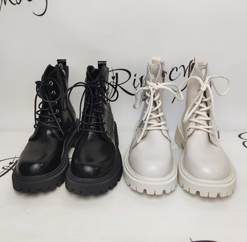 Black and White Boots