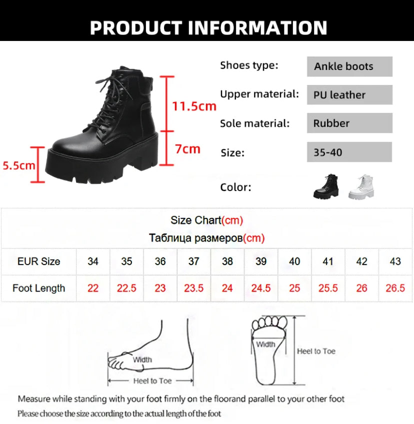 Trendy Boots White and Black