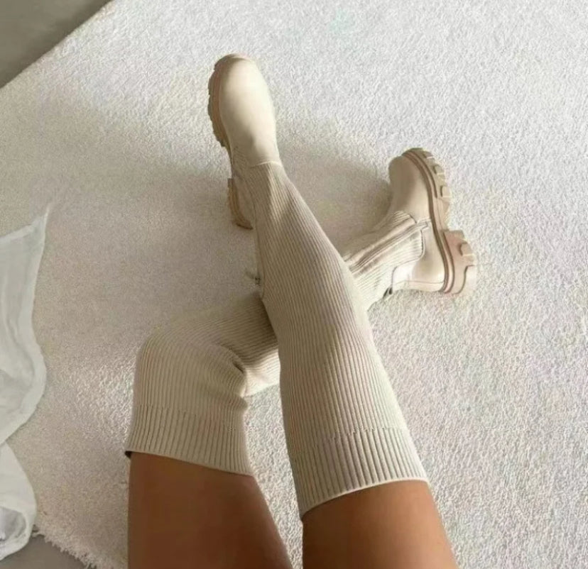 Red, Black and Cream Boots