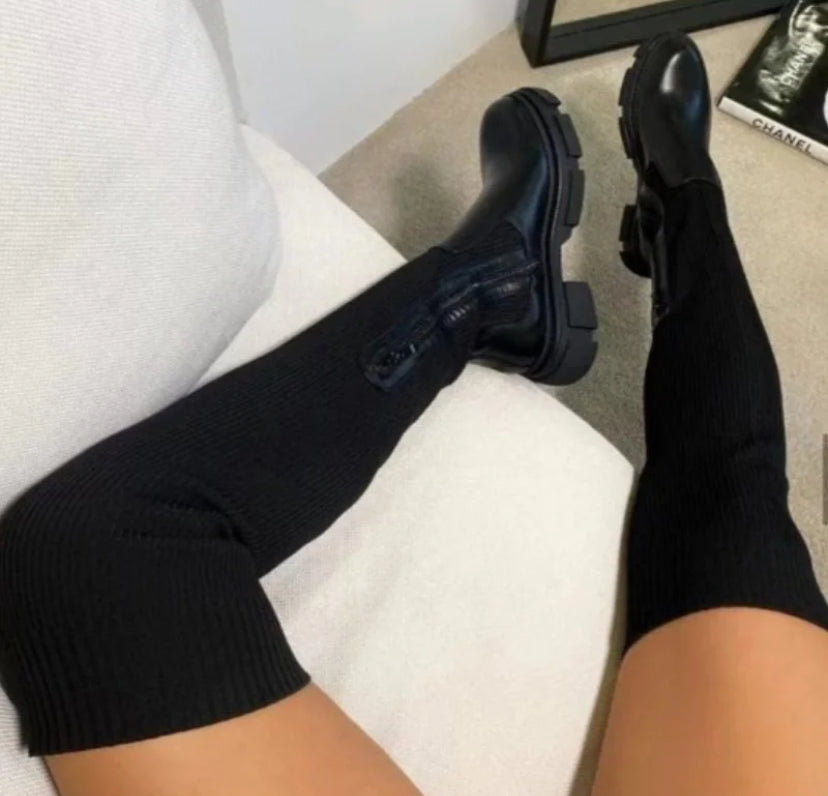 Red, Black and Cream Boots