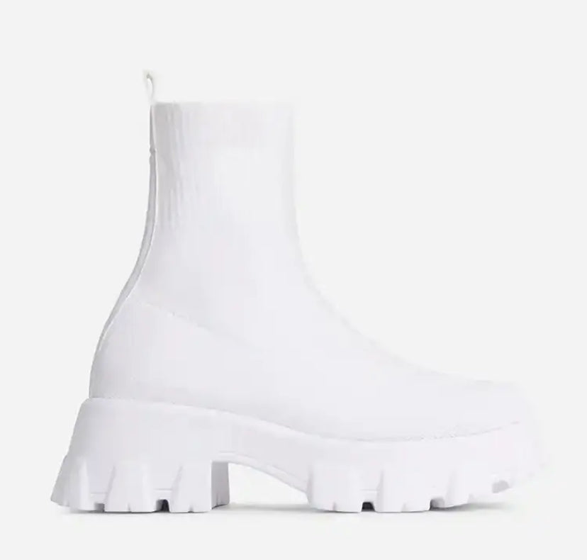Comfortable Casual Boots Black Brown Cream White