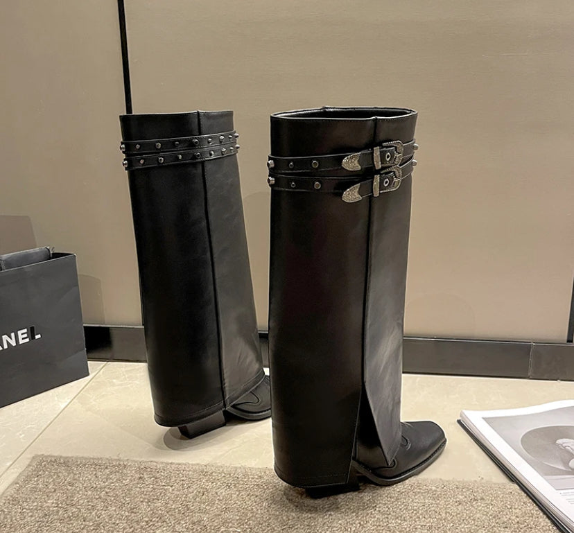 Trendy Cowboy Boots Black