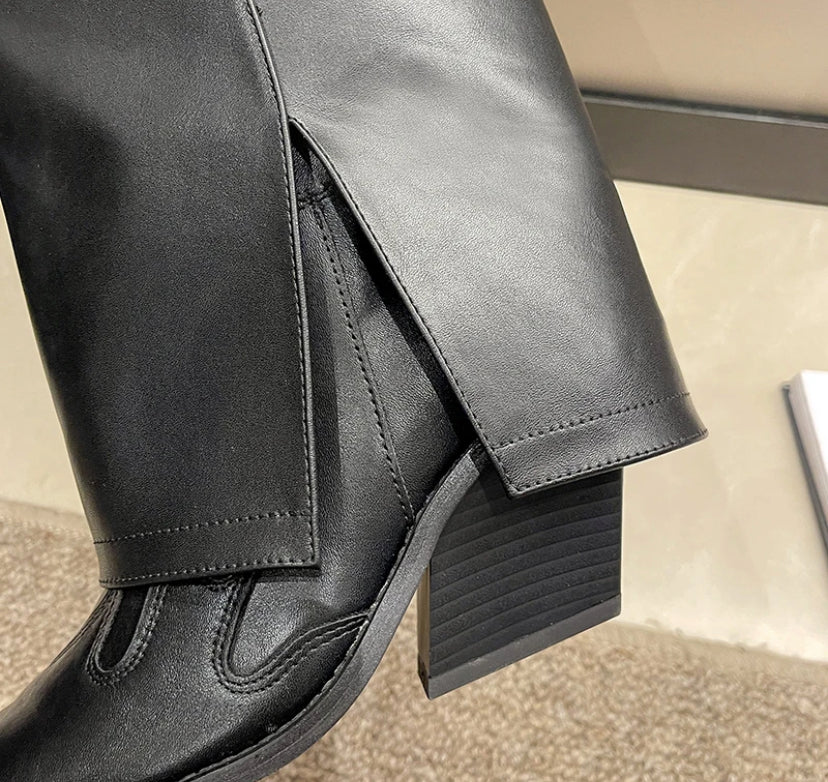 Trendy Cowboy Boots Black