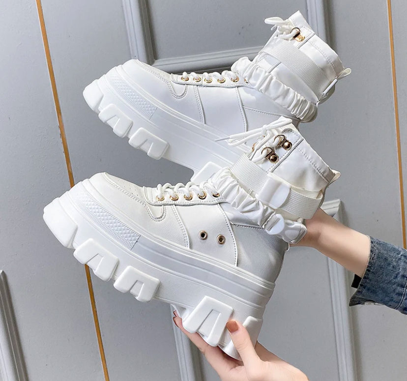 Casual Cool Boots Black White