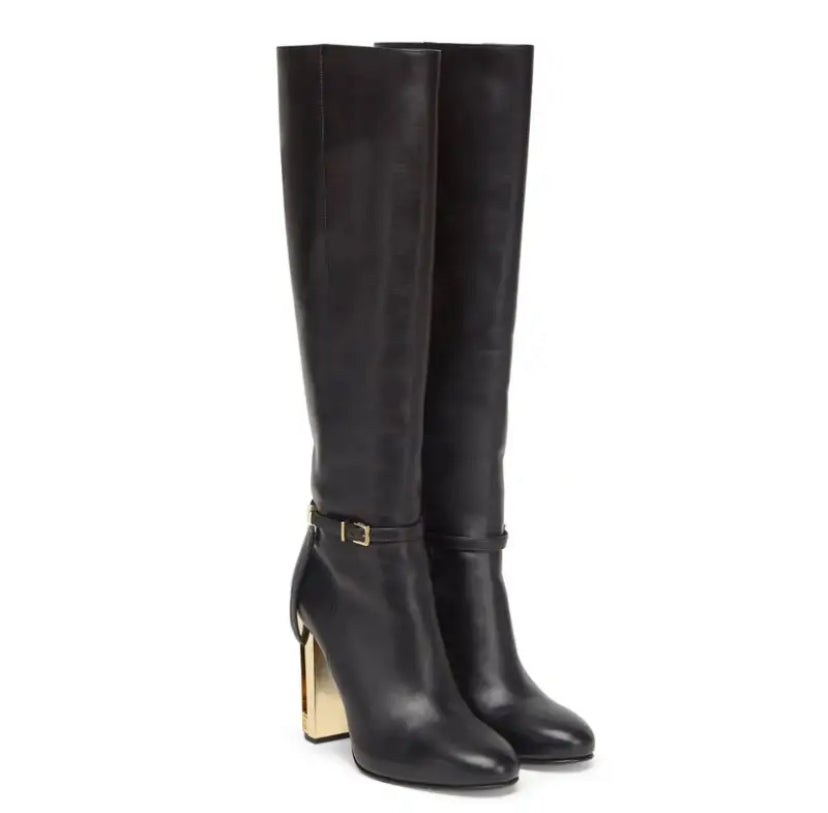 Heels Boots Casual Black Brown