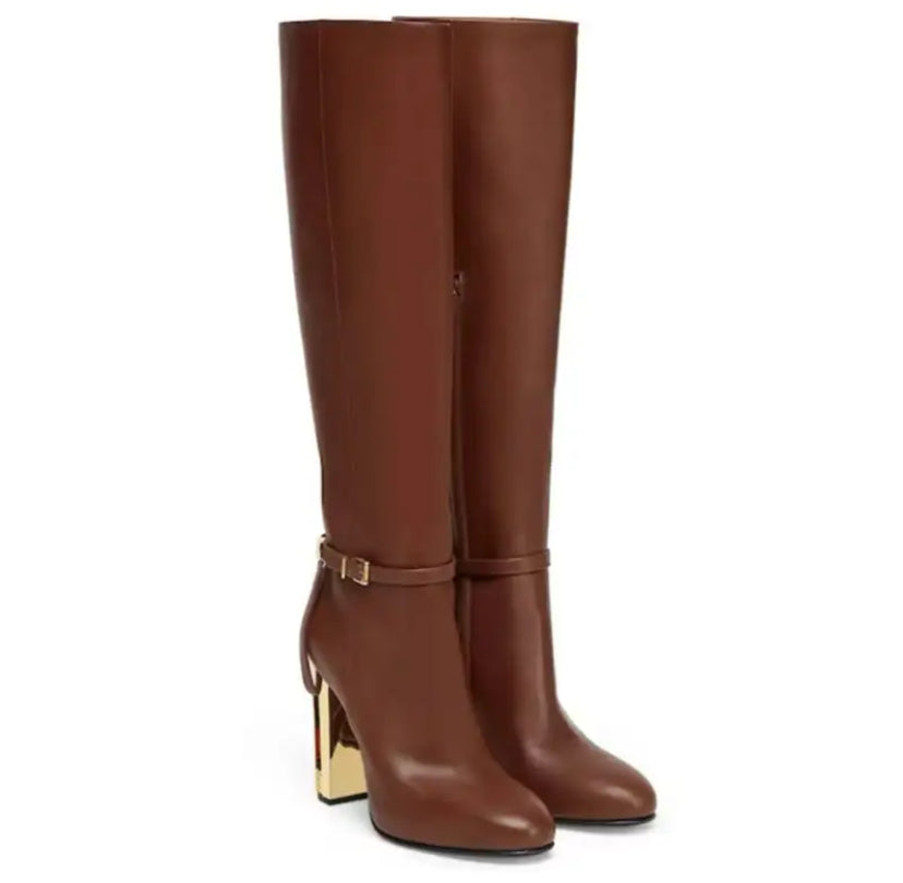 Heels Boots Casual Black Brown