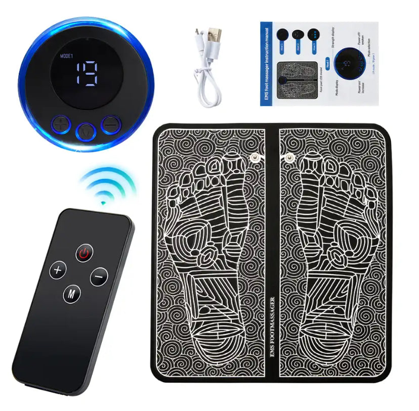 Light Weight & Portable A soft and comfortable foot pad Electric EMS Foot Massager