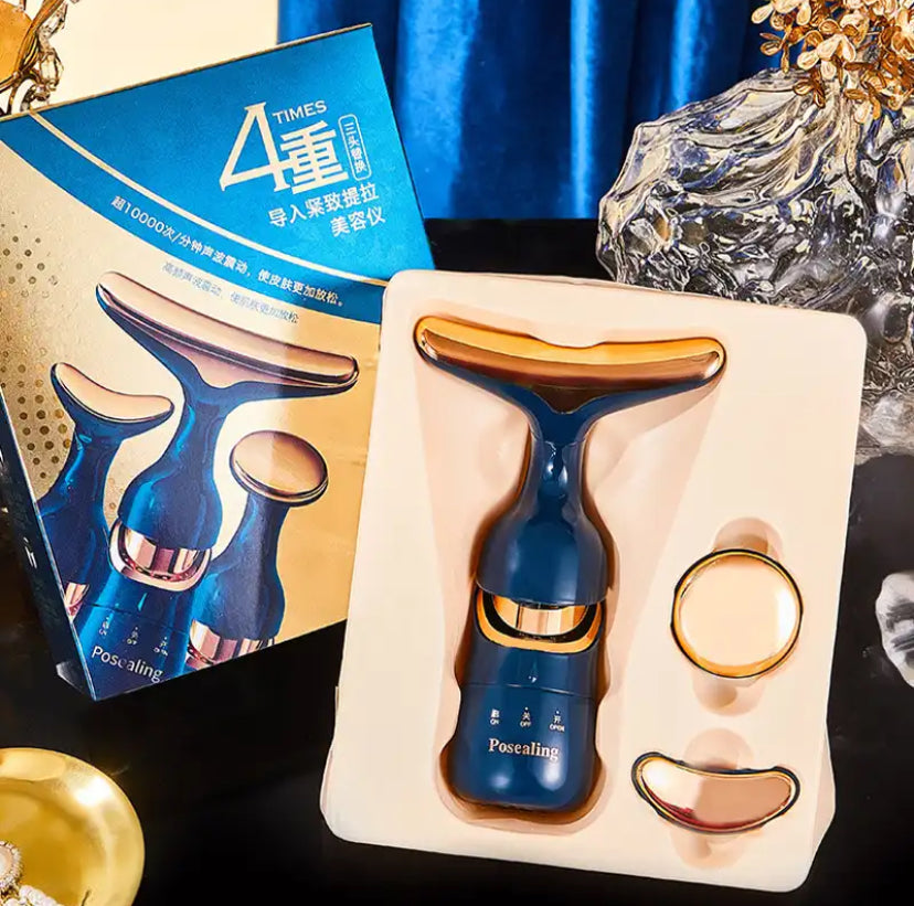 3 In 1 Face Massager Neck Facial Eye Massage Introducer
