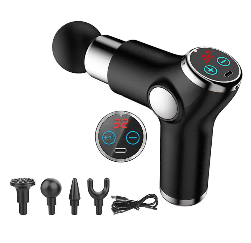 Mini LCD Massage Gun 32 Speed For Pain Relief Body Massage