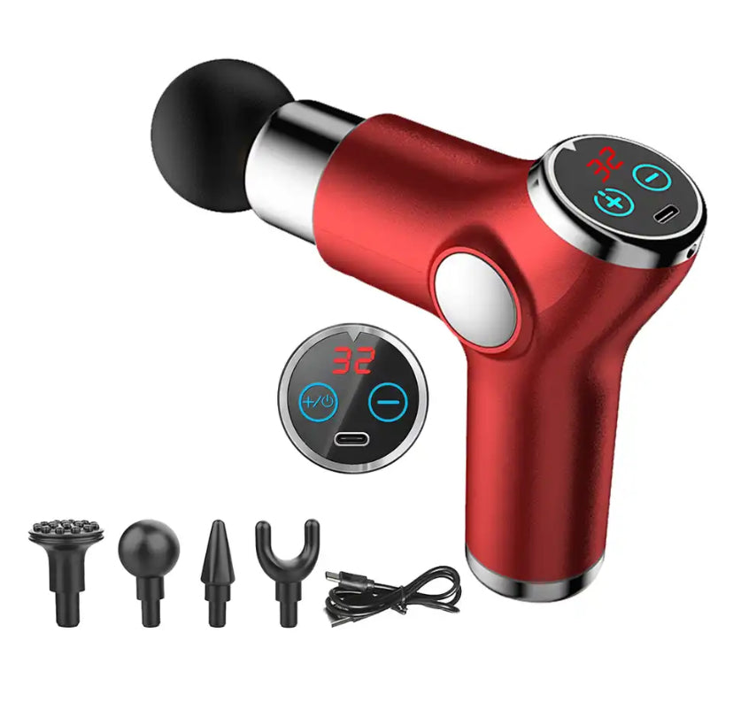 Mini LCD Massage Gun 32 Speed For Pain Relief Body Massage