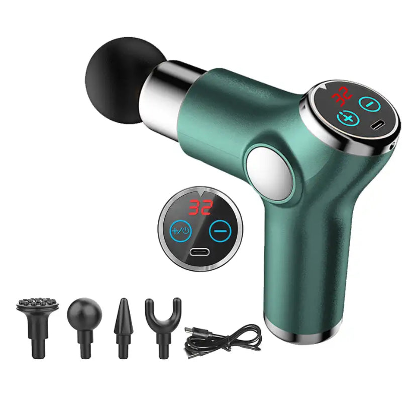 Mini LCD Massage Gun 32 Speed For Pain Relief Body Massage