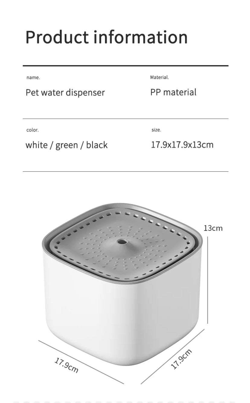 Intelligence Plug In Automatic Filter Circulating Cat and Dog Pet Water Dispenser