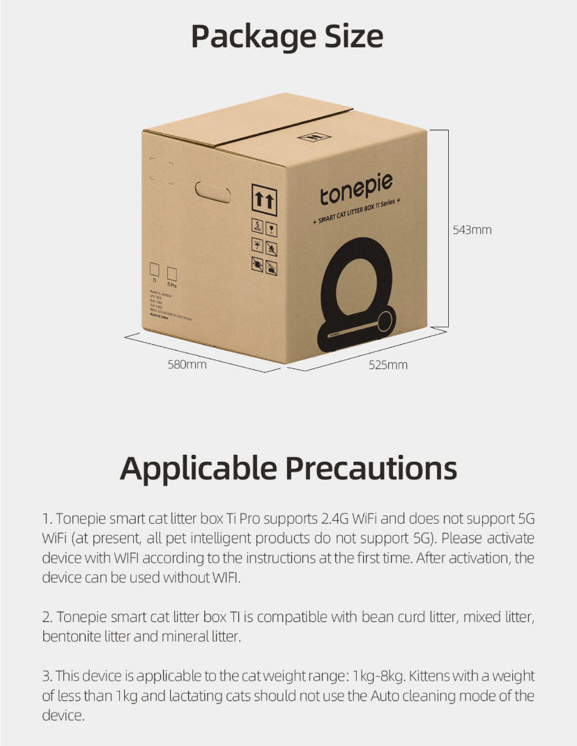 Tonepie Automatic Toilet for Cats Self-Cleaning