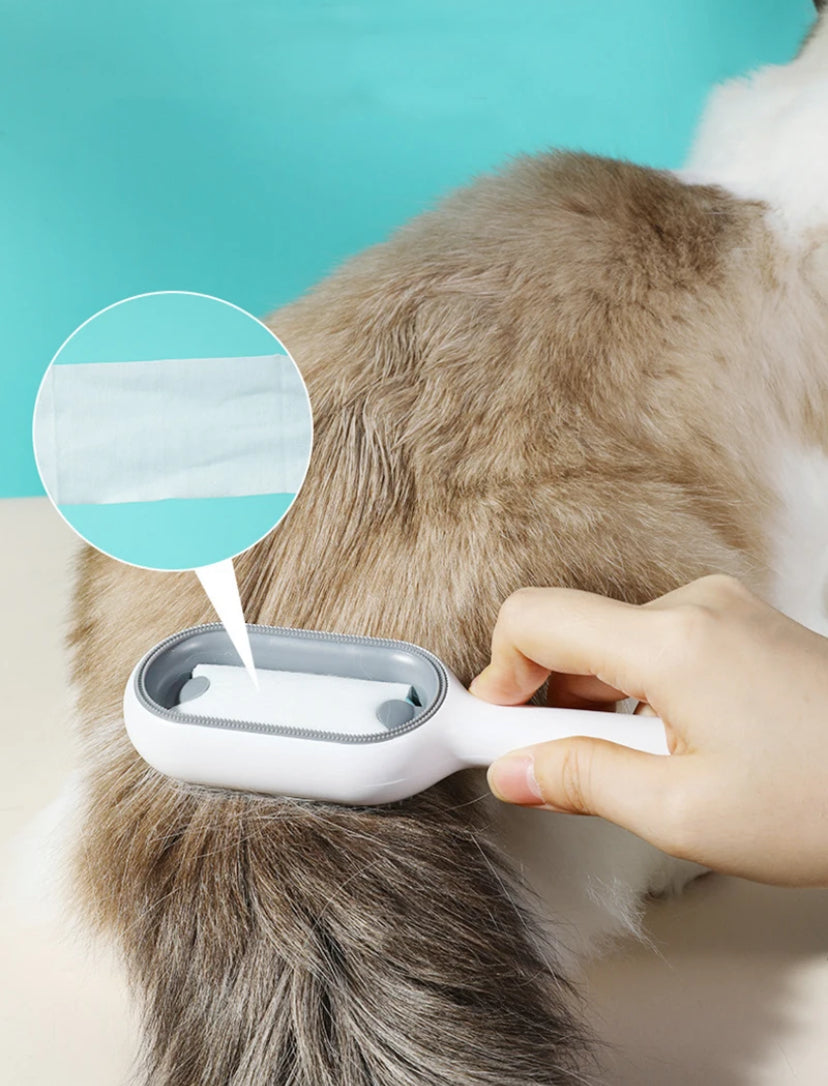 Cat Dog Hair Removal Comb with Wipes Sticky