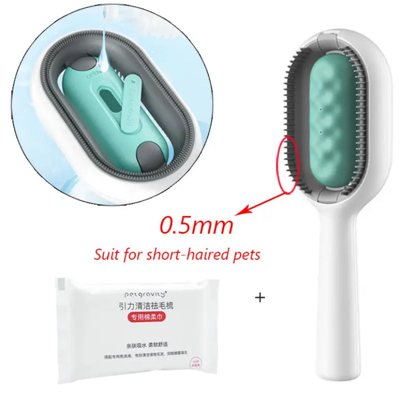 Cat Dog Hair Removal Comb with Wipes Sticky