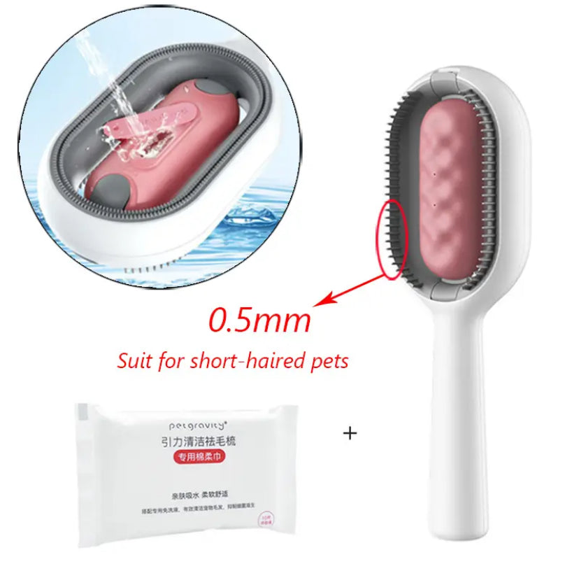 Cat Dog Hair Removal Comb with Wipes Sticky