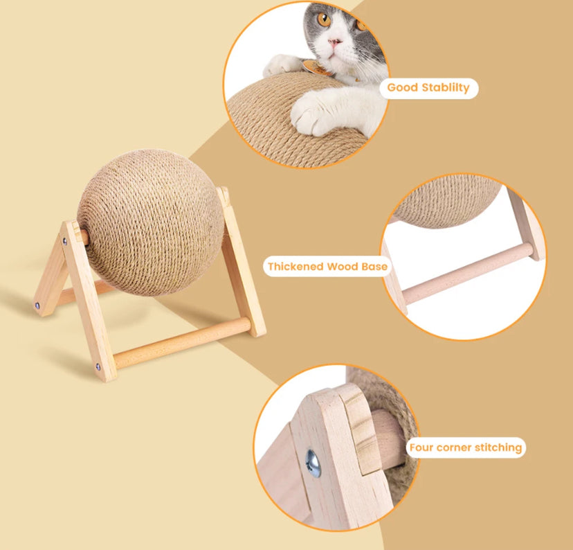 Sisal Rope Cat Scratching Ball Toy