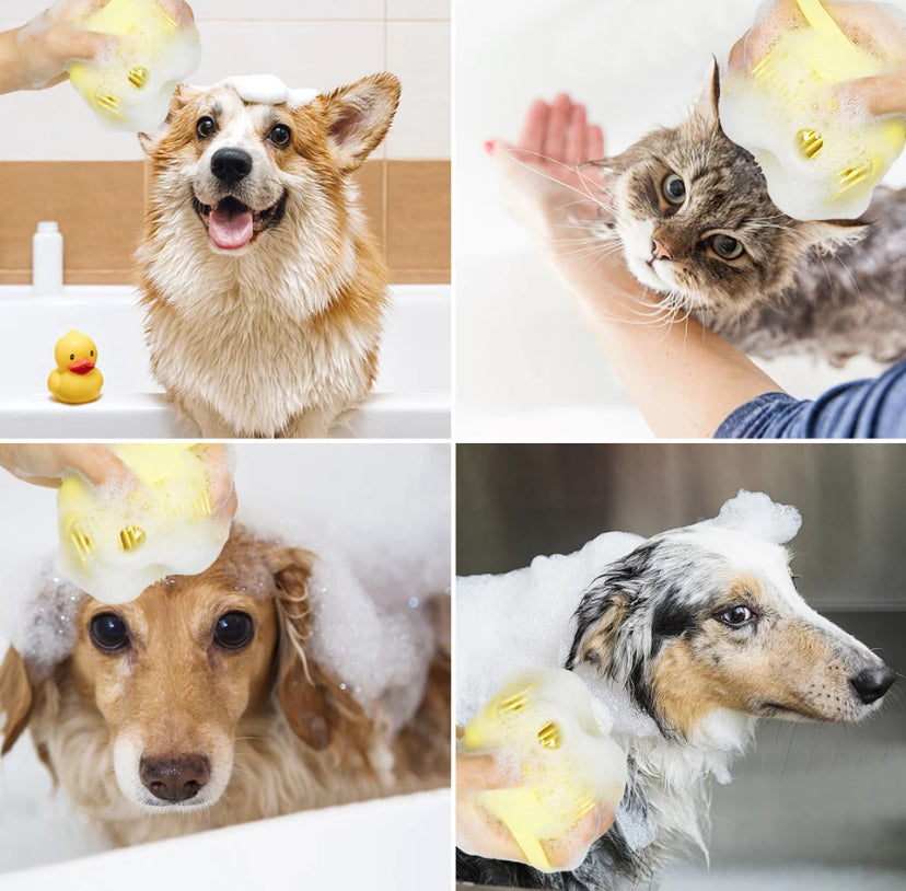 Cleaning Bath Massage Brush Silicone for Pets