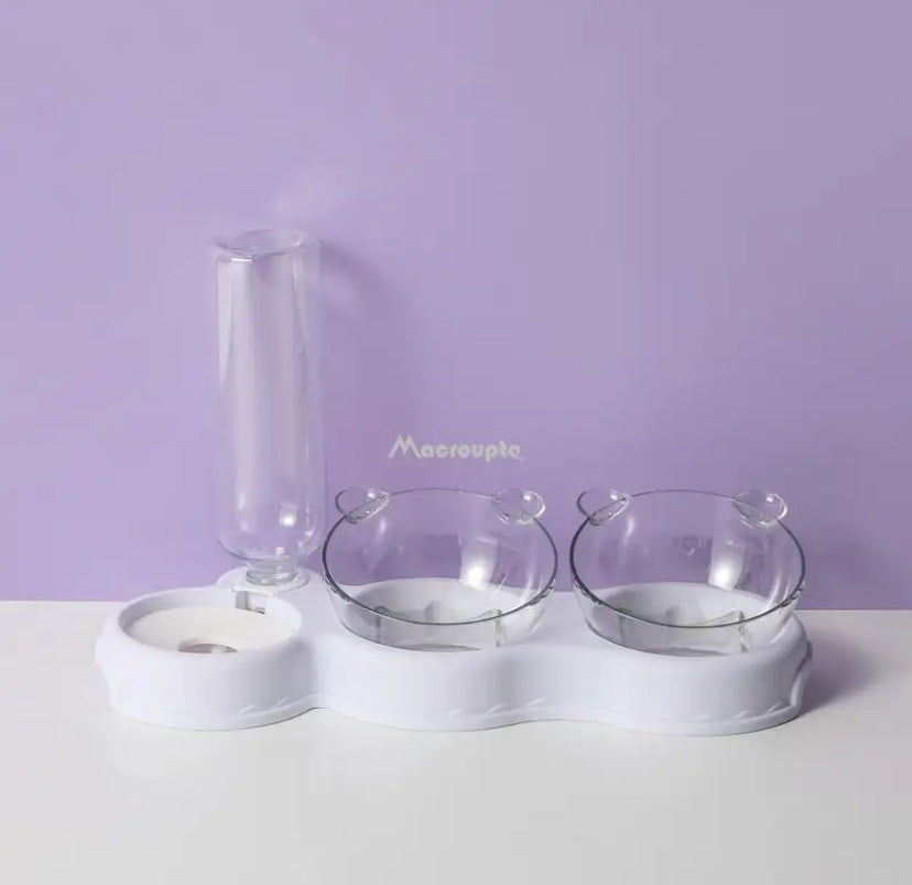Food Bowl With Water Fountain for cats and dogs