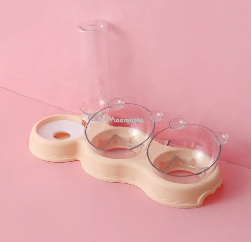 Food Bowl With Water Fountain for cats and dogs
