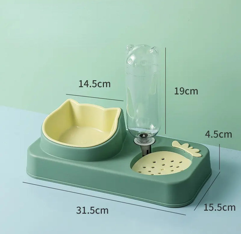 Food Bowl With Water Fountain for cats and dogs