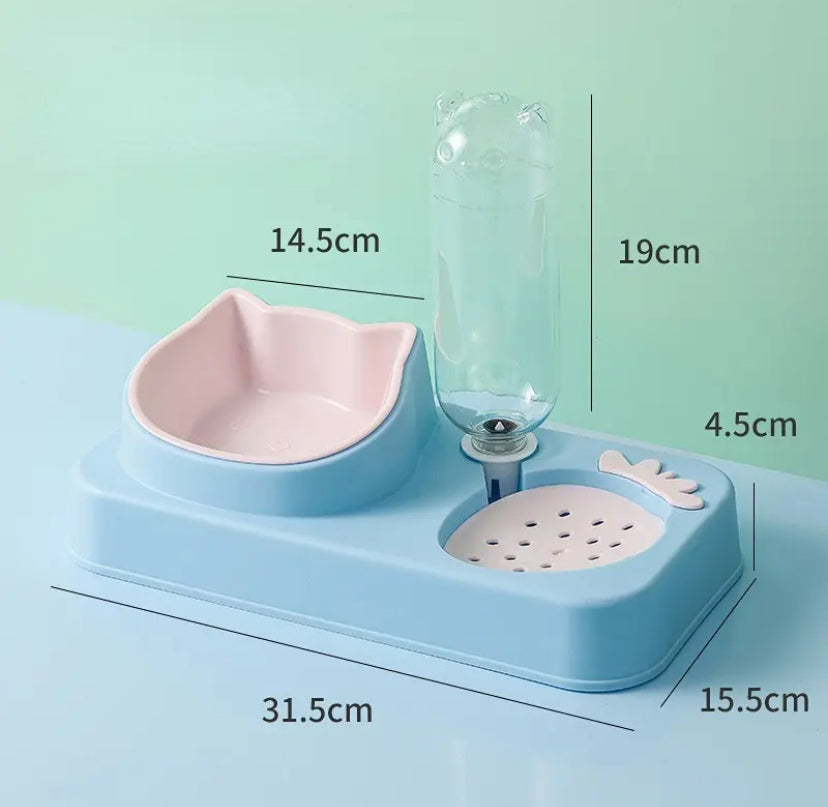 Food Bowl With Water Fountain for cats and dogs
