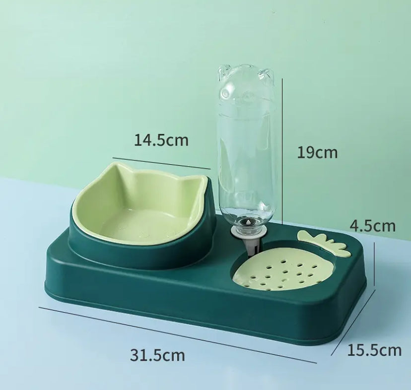 Food Bowl With Water Fountain for cats and dogs