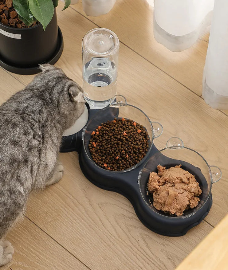 Food Bowl With Water Fountain for cats and dogs