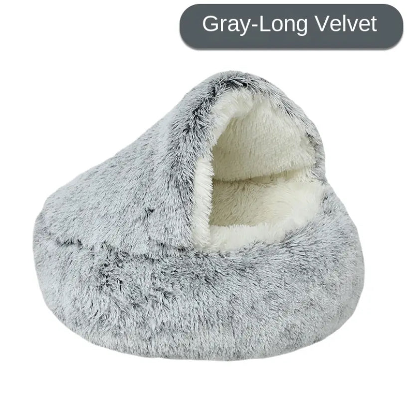 Relaxing Soft Plush Round Cats Dogs Bed
