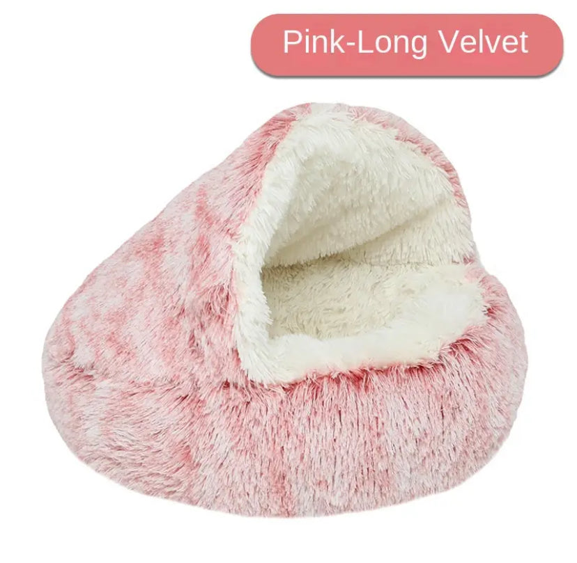 Relaxing Soft Plush Round Cats Dogs Bed