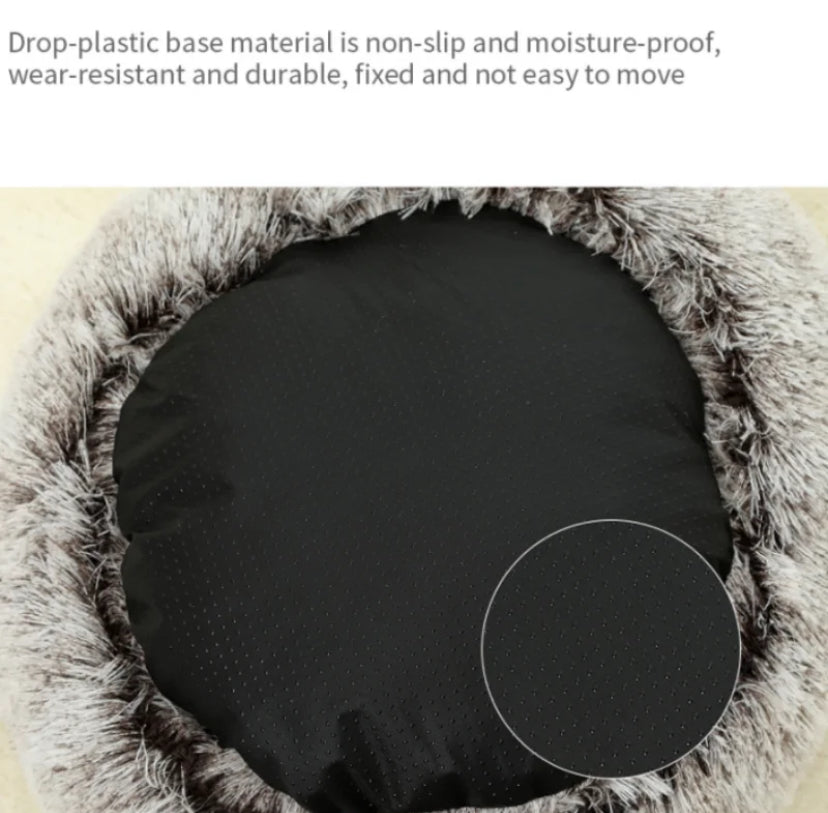 Relaxing Soft Plush Round Cats Dogs Bed