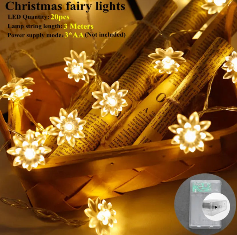 Flowers LED String Lights Christmas Decoration for Home