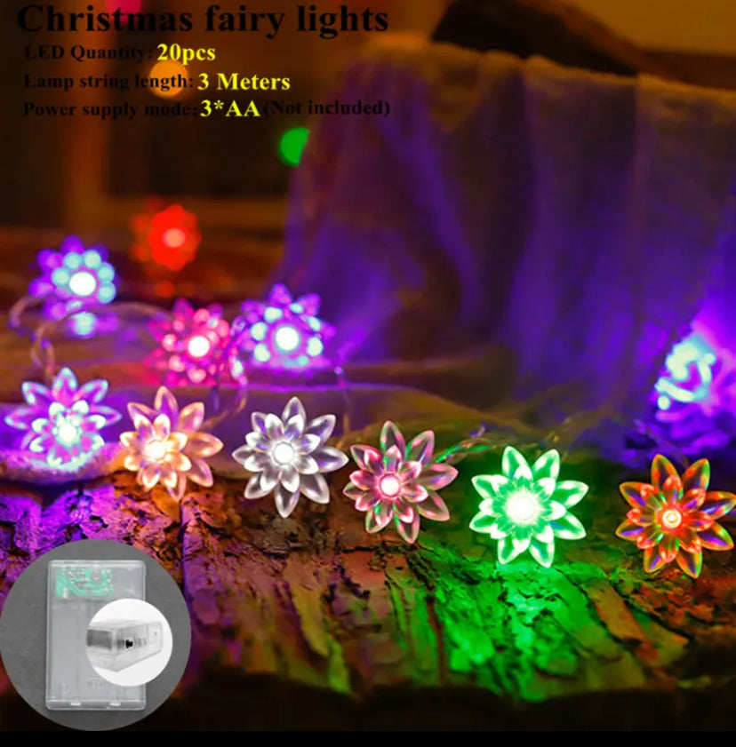 Flowers LED String Lights Christmas Decoration for Home