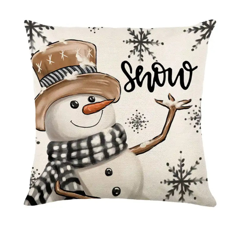 Merry Christmas Pillow Cover 45x45cm Brown Style