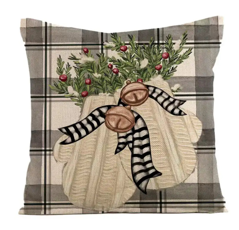 Merry Christmas Pillow Cover 45x45cm Brown Style