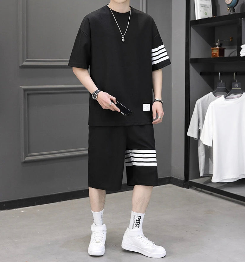 Men's Set T-shirt Shorts 3 colors