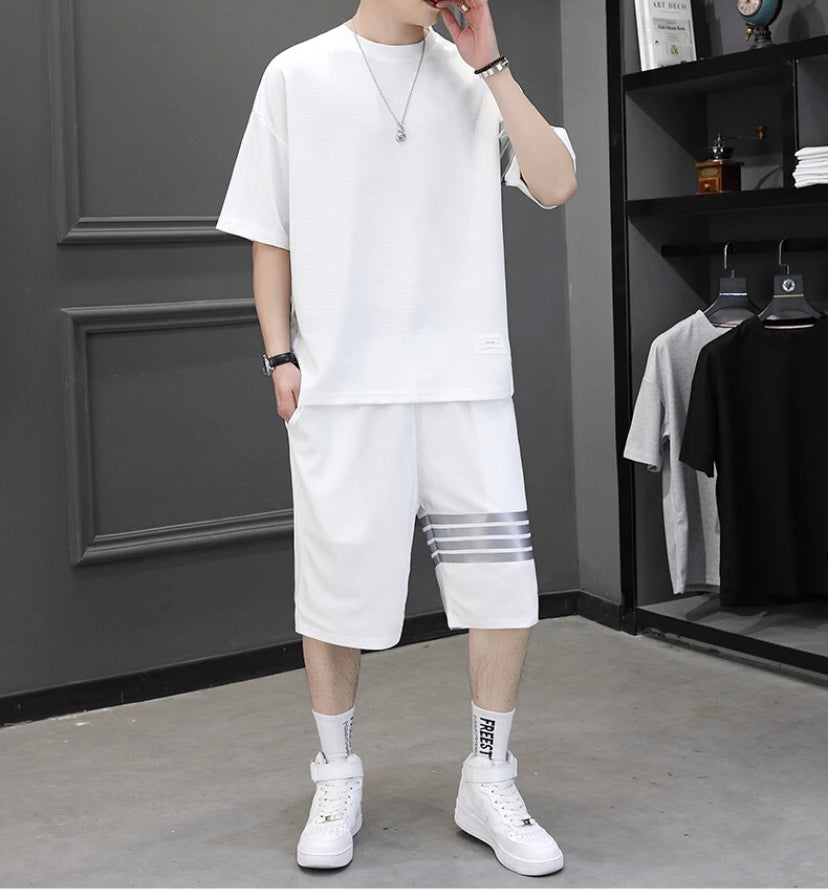 Men's Set T-shirt Shorts 3 colors