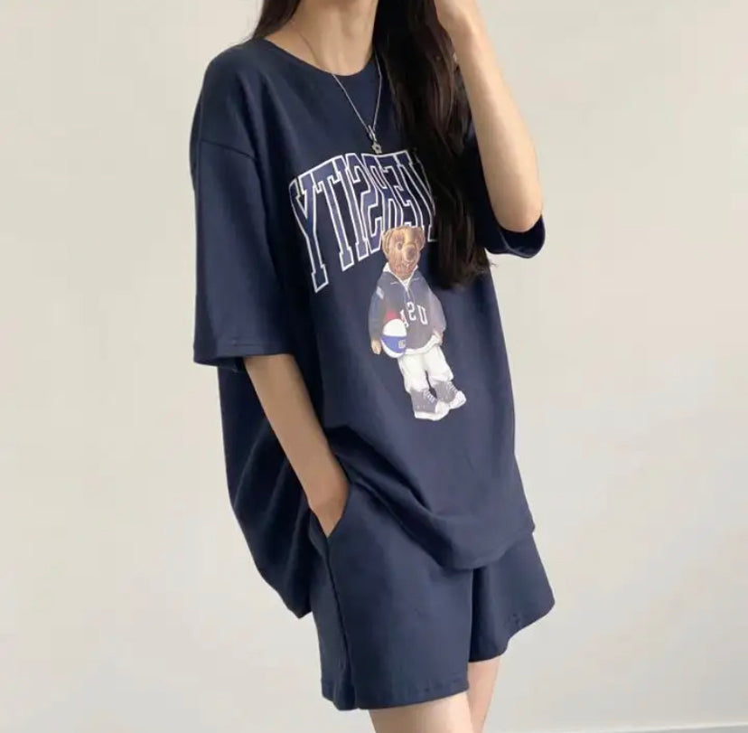 Bear Print Style Women's Suit 3 colors