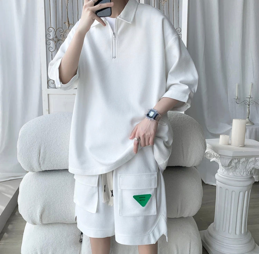 Men's Waffle Print Suit 4 colors