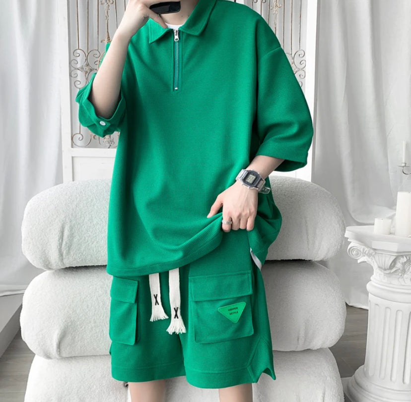 Men's Waffle Print Suit 4 colors
