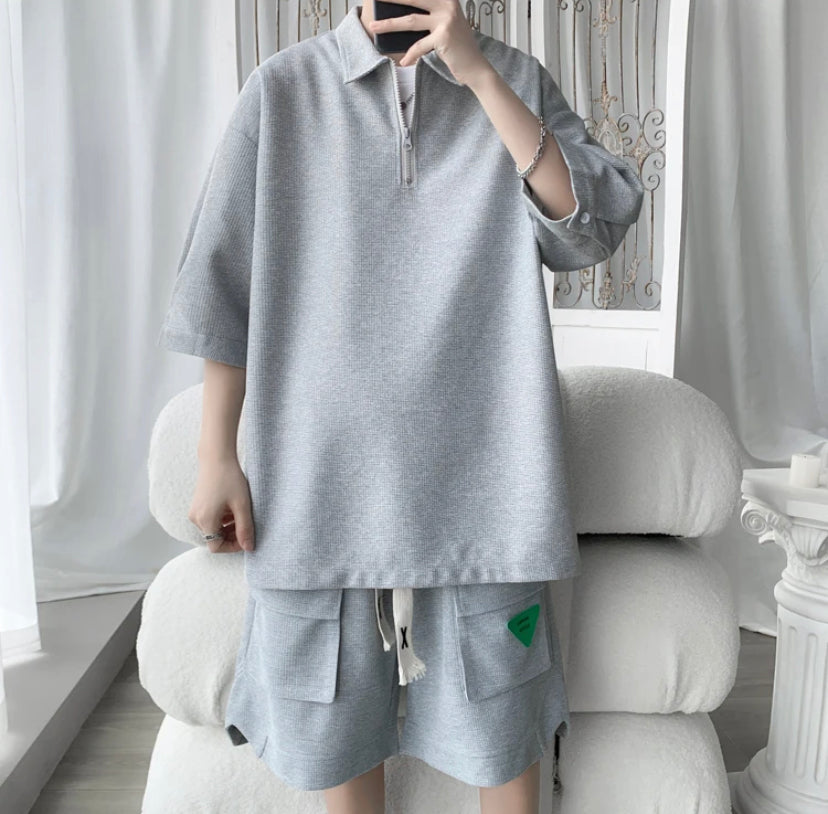 Men's Waffle Print Suit 4 colors