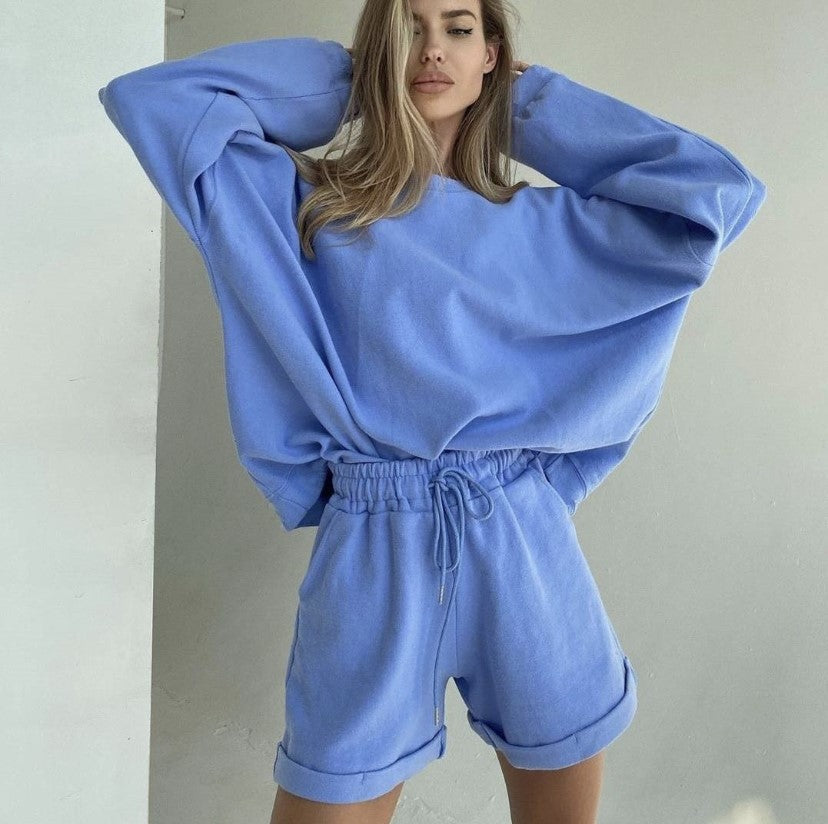 Shorts And Loose Sweatshirt Women's Set 5 colors
