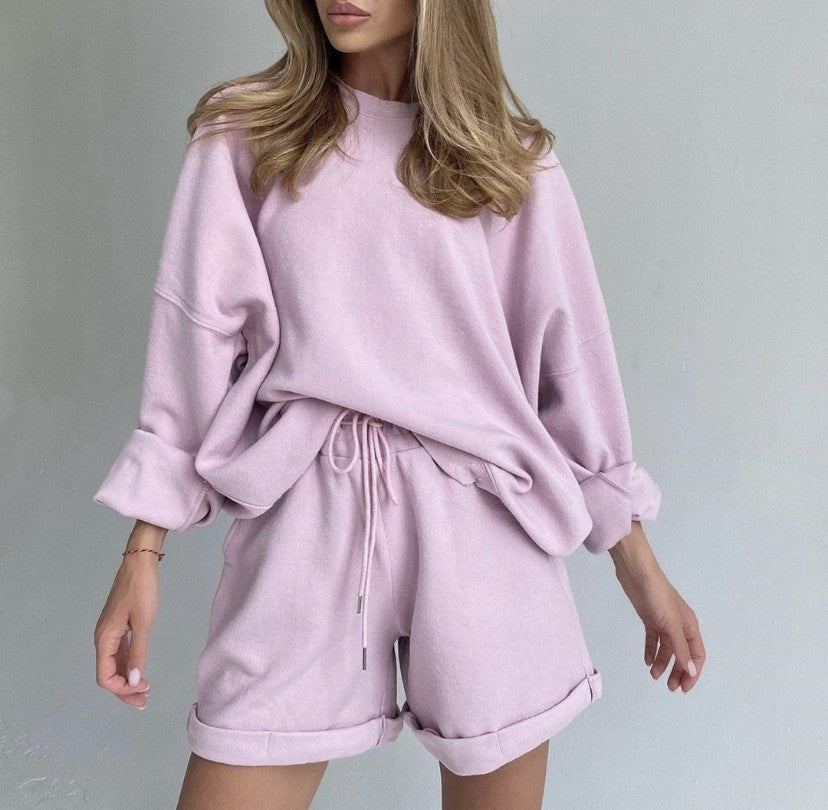 Shorts And Loose Sweatshirt Women's Set 5 colors