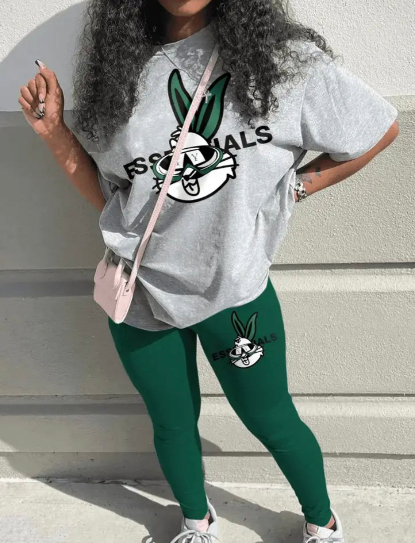 Leggings And T-Shirt Women's Set 6 colors