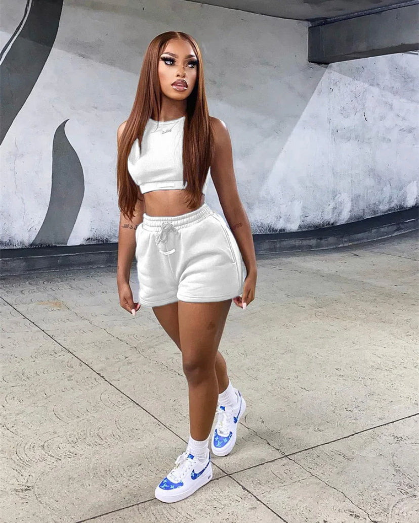 Top And Shorts Women's Suits 4 colors