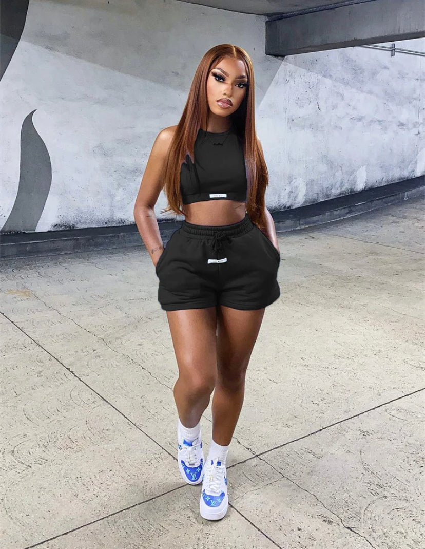 Top And Shorts Women's Suits 4 colors