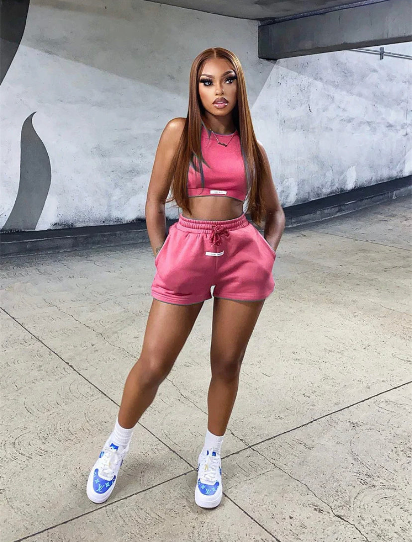 Top And Shorts Women's Suits 4 colors