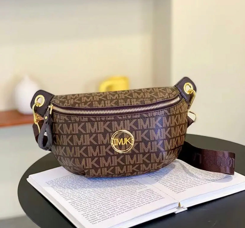 Messenger Women's Bag Brown White