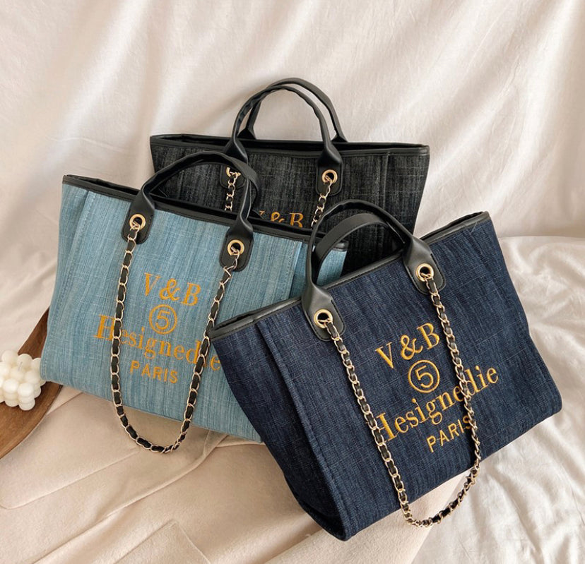 Denim Women's Shopper Bag 3 colors