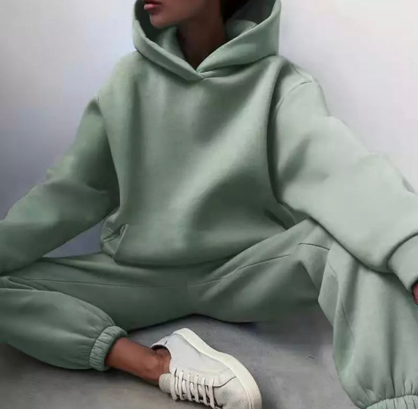 Fleece Casual Tracksuits Women's 15 colors